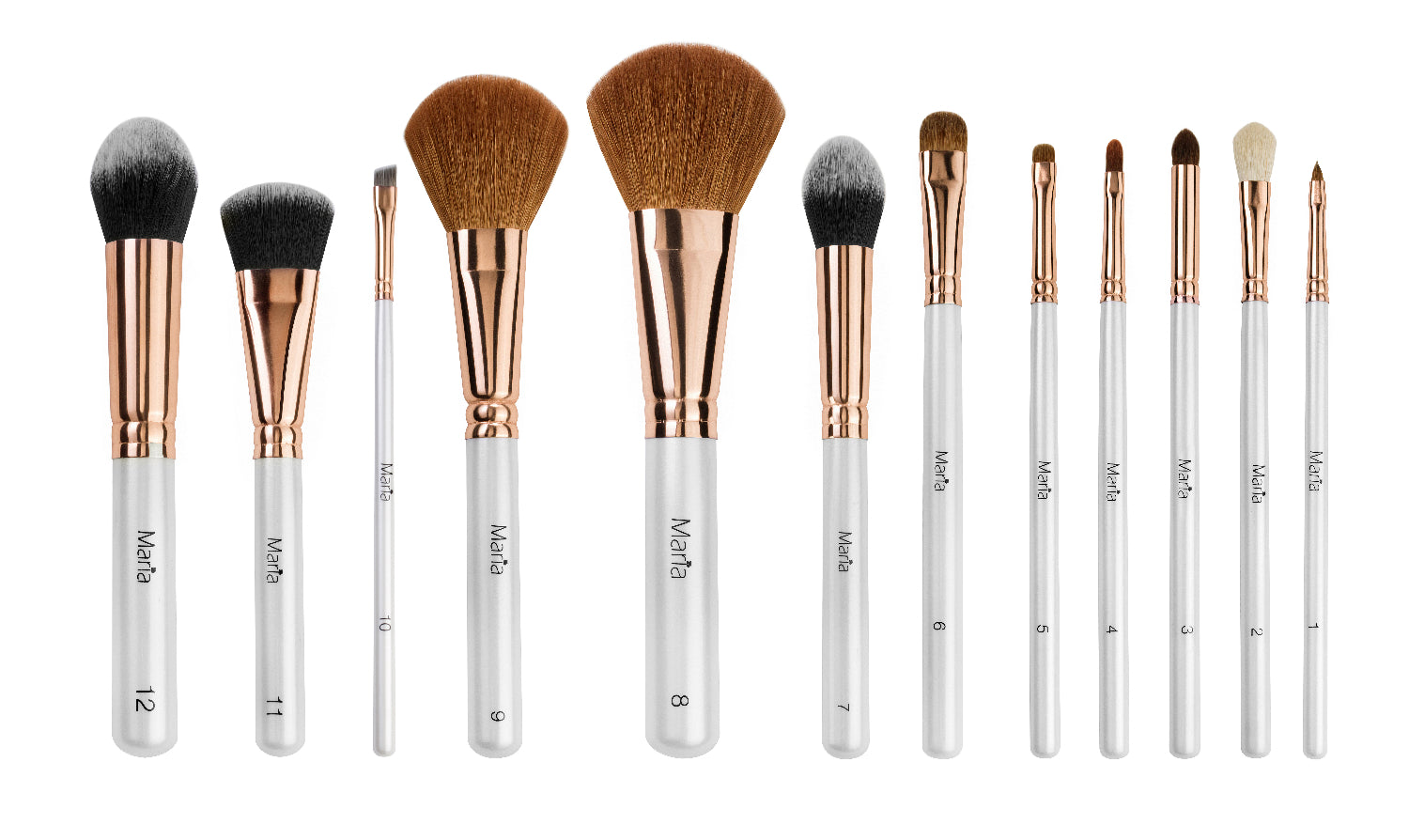 סט 12 מברשות איפור מקצועיות