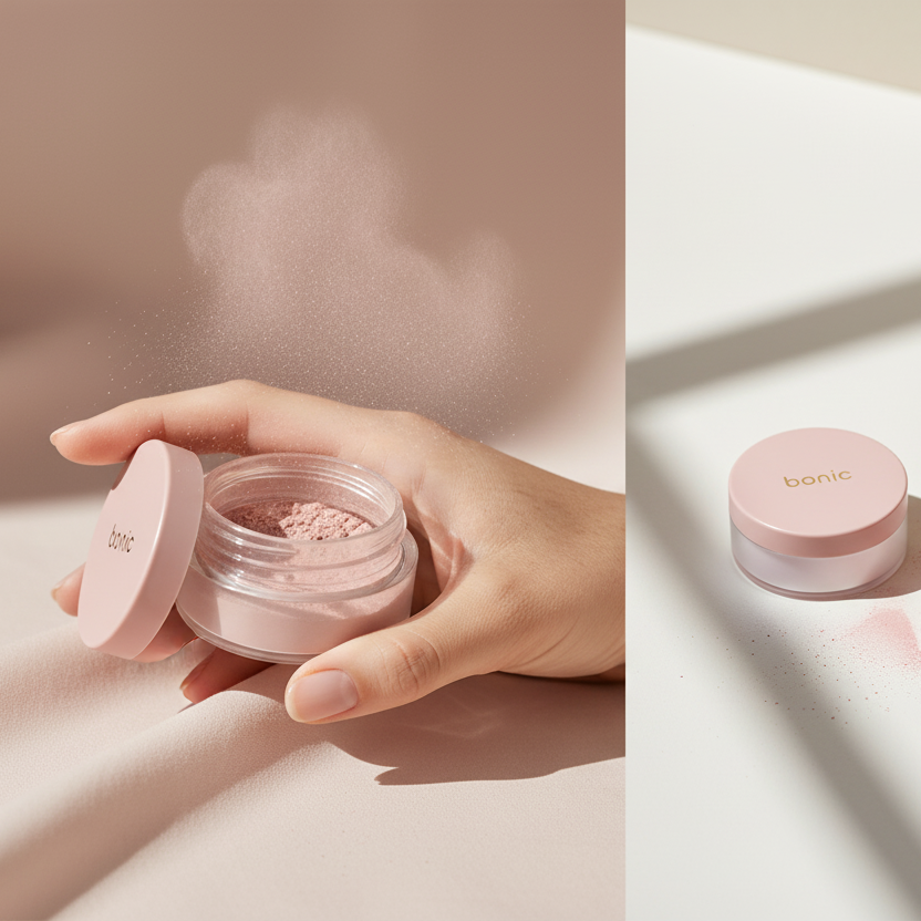 פודרה אבקה ורודה bonic