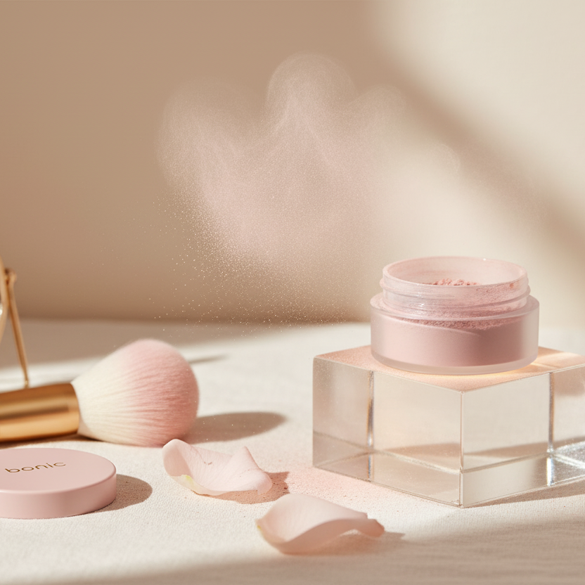 פודרה אבקה ורודה bonic